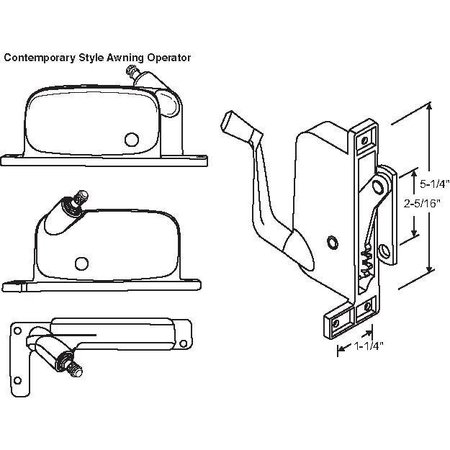 STRYBUC Awning Operator White 41-3339PLW D